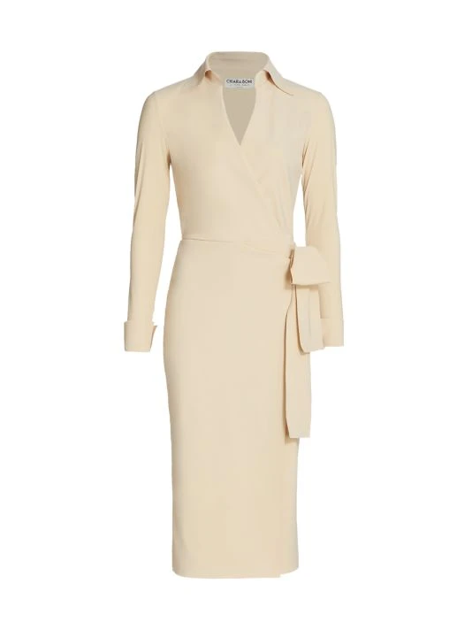 Chiara Boni La Petite Robe Kamala Matte Jersey Wrap Dress Dark Teal 5 Chiara Boni La Petite Robe Kamala Matte Jersey Wrap Dress Dark Teal - Image 3