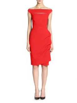 Chiara Boni La Petite Robe Melania Short Off-The-Shoulder Dress Scarlet 18 Chiara Boni La Petite Robe Melania Short Off-The-Shoulder Dress Scarlet -CHIARA BONI LA PETITE ROBE Sales unnamed file 841