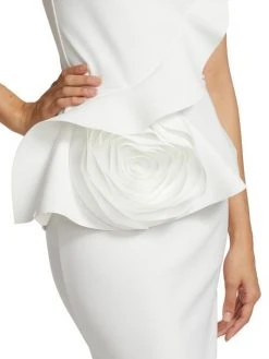 Chiara Boni La Petite Robe Morny Rosette Peplum Gown -CHIARA BONI LA PETITE ROBE Sales unnamed file 851