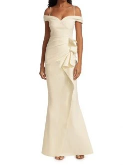 Chiara Boni La Petite Robe Radoslava Off-The-Shoulder Wrap Gown 15 Chiara Boni La Petite Robe Radoslava Off-The-Shoulder Wrap Gown -CHIARA BONI LA PETITE ROBE Sales unnamed file 865