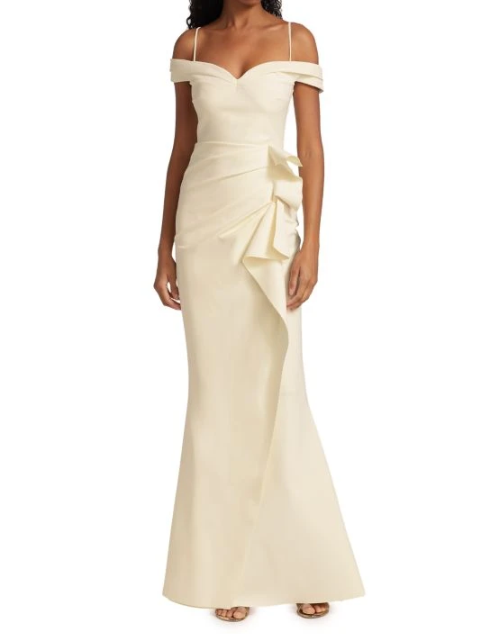 Chiara Boni La Petite Robe Radoslava Off-The-Shoulder Wrap Gown 8 Chiara Boni La Petite Robe Radoslava Off-The-Shoulder Wrap Gown - Image 6