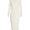 Chiara Boni La Petite Robe Jodene Pleated Wrap Midi Dress Cream 1 Chiara Boni La Petite Robe Jodene Pleated Wrap Midi Dress Cream -CHIARA BONI LA PETITE ROBE Sales unnamed file 882