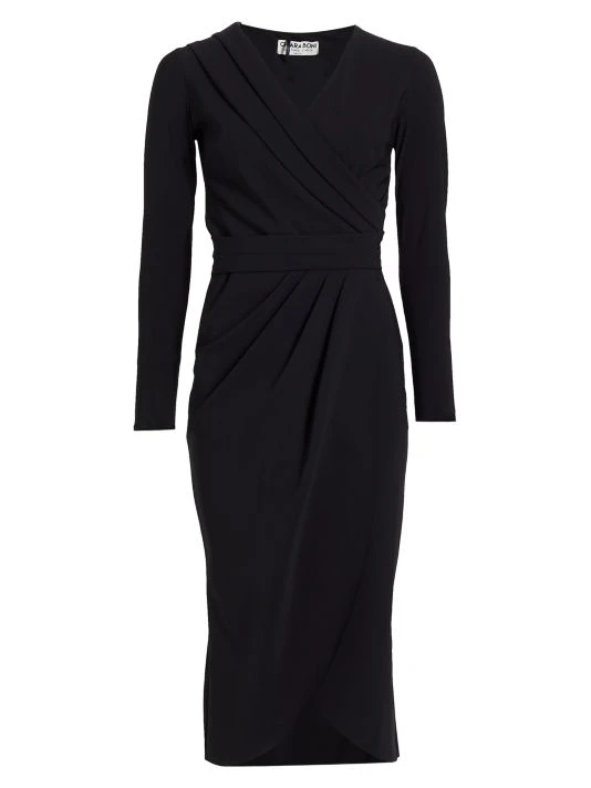 unnamed-file-885.jpg Chiara Boni La Petite Robe Jodene Pleated Wrap Midi Dress Cream -CHIARA BONI LA PETITE ROBE Sales unnamed file 885