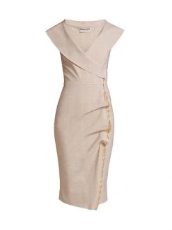 Chiara Boni La Petite Robe Foldover Surplice-Neck Dress