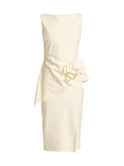 Chiara Boni La Petite Robe Oksana Floral Applique Sheath Dress Cream 7 Chiara Boni La Petite Robe Oksana Floral Applique Sheath Dress Cream -CHIARA BONI LA PETITE ROBE Sales unnamed file 926