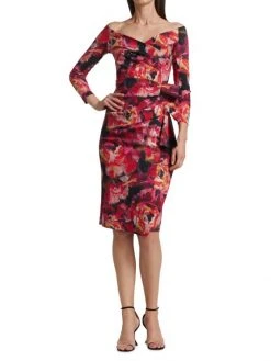 Chiara Boni La Petite Robe Silveria Printed Off-The-Shoulder Dress -CHIARA BONI LA PETITE ROBE Sales unnamed file 928