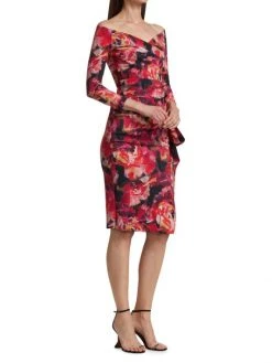 Chiara Boni La Petite Robe Silveria Printed Off-The-Shoulder Dress -CHIARA BONI LA PETITE ROBE Sales unnamed file 930