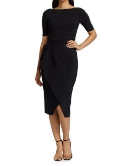 Chiara Boni La Petite Robe Faux Wrap Cocktail Dress Black 8 Chiara Boni La Petite Robe Faux Wrap Cocktail Dress Black -CHIARA BONI LA PETITE ROBE Sales unnamed file 942