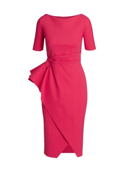 Chiara Boni La Petite Robe Faux Wrap Cocktail Dress Black 5 Chiara Boni La Petite Robe Faux Wrap Cocktail Dress Black - Image 3