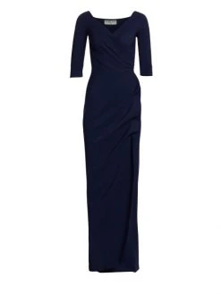 Chiara Boni La Petite Robe Florien Ruched Gown Blue Klein