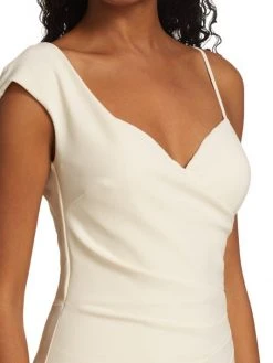 Chiara Boni La Petite Robe One-Shoulder Front-Slit Wrap Gown -CHIARA BONI LA PETITE ROBE Sales unnamed file 972