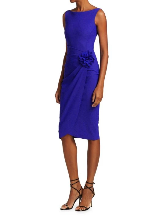 Chiara Boni La Petite Robe Glenaly 3-D Flower Cocktail Dress Cherry 6 Chiara Boni La Petite Robe Glenaly 3-D Flower Cocktail Dress Cherry - Image 4