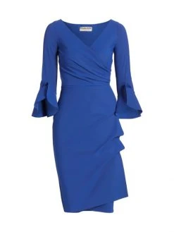 Chiara Boni La Petite Robe Trina Ruffle Sheath Dress Iris