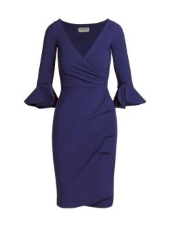 Chiara Boni La Petite Robe Trina Ruffle Sheath Dress Iris -CHIARA BONI LA PETITE ROBE Sales unnamed file 986