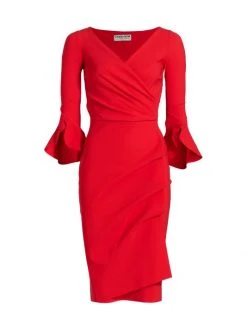 Chiara Boni La Petite Robe Trina Ruffle Sheath Dress Iris -CHIARA BONI LA PETITE ROBE Sales unnamed file 988